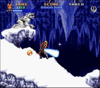 une photo d'Ã©cran de Super Star Wars - The Empire Strikes Back sur Nintendo Super Nes